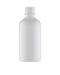 Butelka szklana biała 30 ml, gwint DIN 18